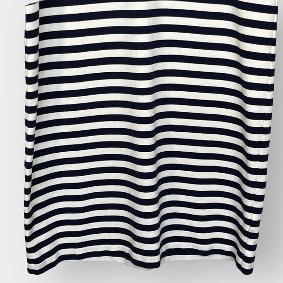 J. Crew Colorblock Mini Shift Dress Women L Navy Striped Nautical Thick Fabric - Picture 6 of 14